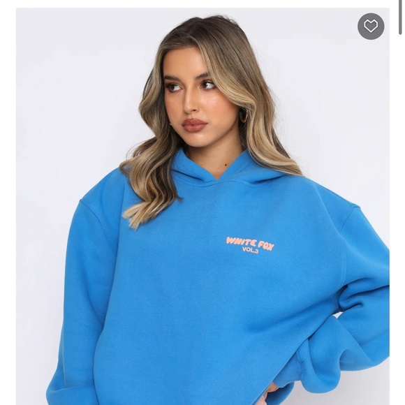 WHITE FOX HOODIE *NEVER WORN* PINK (POSY), BLUE (OCEAN), PINK&BLUE (AZURE) XS/S - Picture 2 of 4